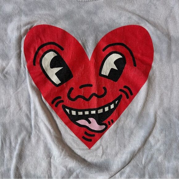 Keith Haring Tie-Dye Heart Graphic Tee Size S - Picture 3 of 4